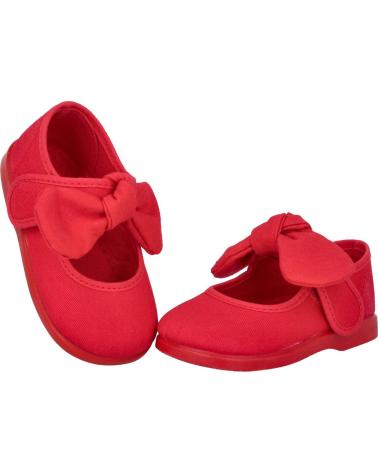 L&R SHOES 955-LAZO MERCEDITAS DE LONA ROJA ROJO