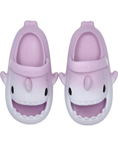 TAMANCOS DE PRAIA L&R SHOES SP10702 DESIGN TUBARÃO LAVANDA INFANTIL AZUL