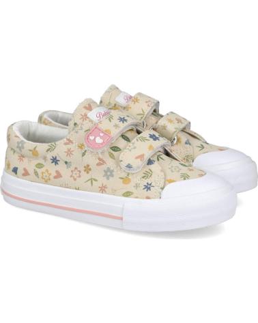 BUBBLE BOBBLE BEIGE CASUAL SNEAKERS FOR GIRLS BEIG