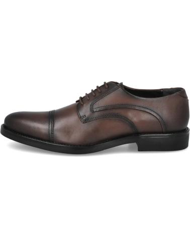 ZAPATO L&R SHOES OXFORD DE PIEL MARRÓN OSCURO MARRóN