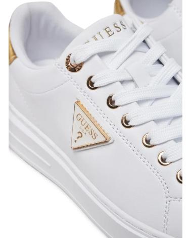 GUESS DENESA12 - BASKETS BLANCHES À DÉTAILS DORÉS BLANCO
