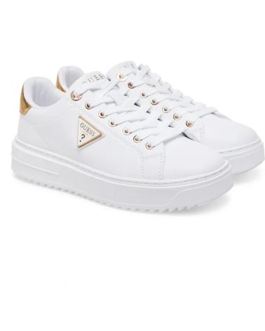 GUESS DENESA12 - BASKETS BLANCHES À DÉTAILS DORÉS BLANCO