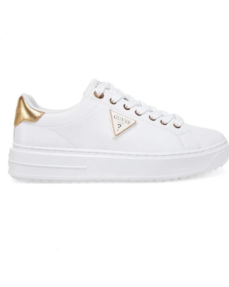 GUESS DENESA12 - BASKETS BLANCHES À DÉTAILS DORÉS BLANCO