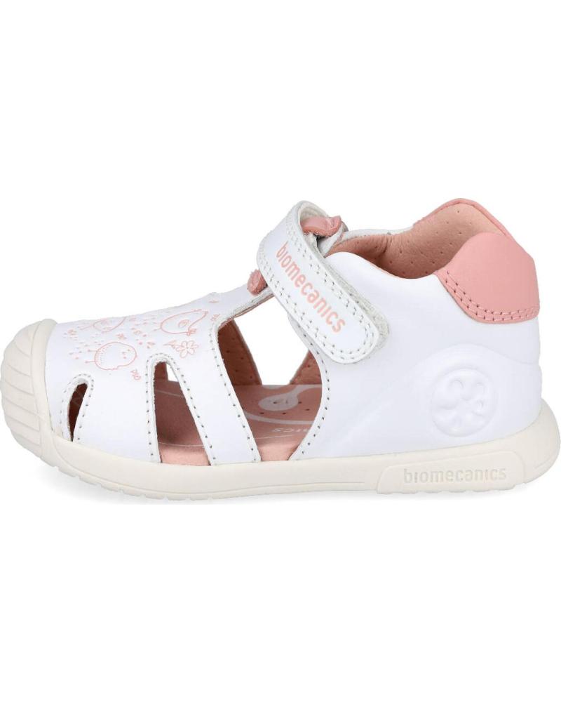 BIOMECANICS FIRST STEPS WHITE SANDAL WITH ADHESIVE CLOSURE BLANCO