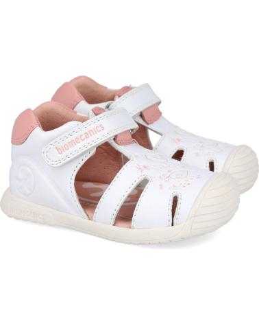 BIOMECANICS FIRST STEPS WHITE SANDAL WITH ADHESIVE CLOSURE BLANCO