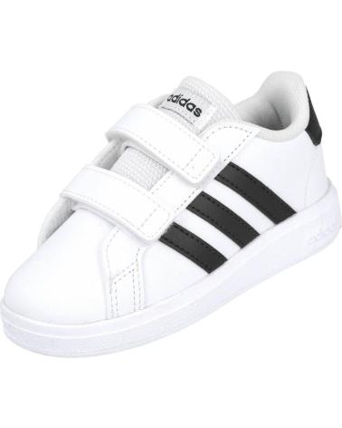 TÊNIS ADIDAS GRAND COURT 2.0 VELCRO BRANCOS PARA MENINO BLANCO