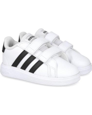 TÊNIS ADIDAS GRAND COURT 2.0 VELCRO BRANCOS PARA MENINO BLANCO