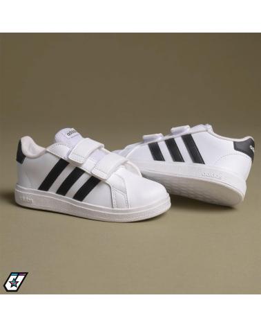 TÊNIS ADIDAS GRAND COURT 2.0 VELCRO BRANCOS PARA MENINO BLANCO