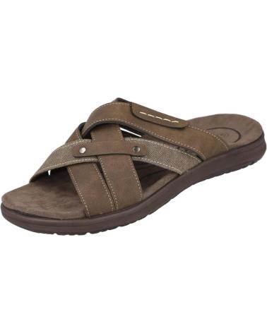 SANDALIAS L&R SHOES MARRONES DE TIRAS CRUZADAS MARRóN