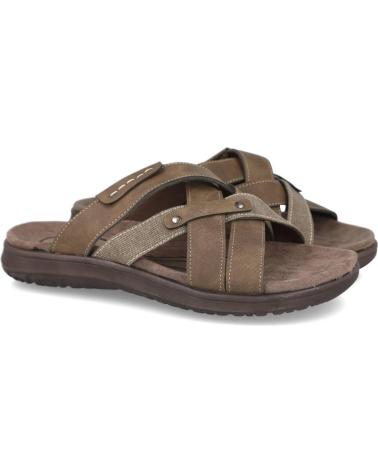 SANDALIAS L&R SHOES MARRONES DE TIRAS CRUZADAS MARRóN