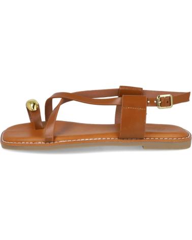 SANDALIAS L&R SHOES MARRONES CON ANILLO EN DEDO MARRóN