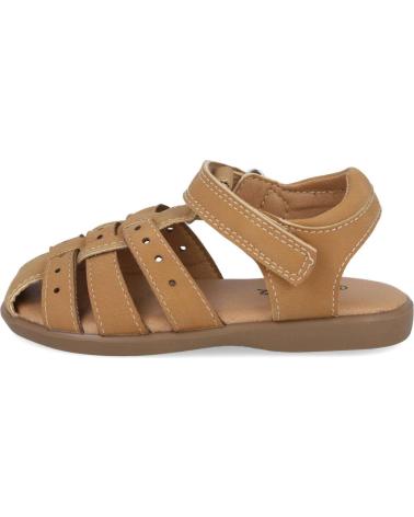 SANDALI A GABBIA L&R SHOES PER BAMBINO - MARRONE CAMEL MARRóN