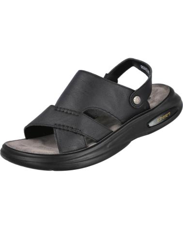 L&R SHOES LÄSSIGE SANDALEN MIT FERSENRIEMEN FÜR HERREN - SCHWARZ NEGRO