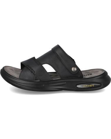 L&R SHOES CASUAL SANDALS WITH BACK STRAP FOR MEN - BLACK NEGRO