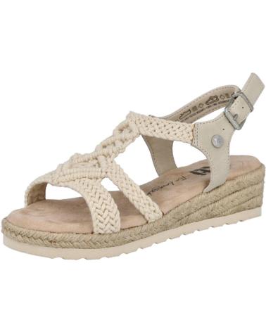 XTI PLATEAU-SANDALEN MIT GEFLOCHTENEN RIEMEN BEIGE BEIG