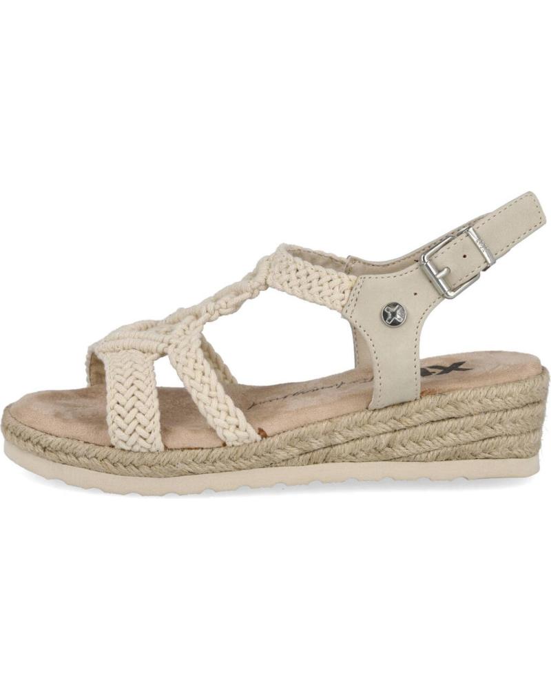 XTI PLATEAU-SANDALEN MIT GEFLOCHTENEN RIEMEN BEIGE BEIG