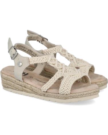 XTI PLATEAU-SANDALEN MIT GEFLOCHTENEN RIEMEN BEIGE BEIG