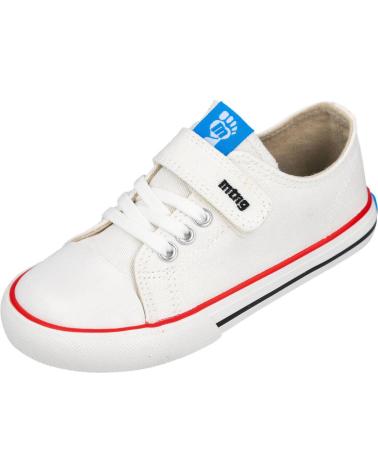 MTNG WHITE BAREFOOT SNEAKERS WITH HOOK-AND-LOOP CLOSURE BLANCO