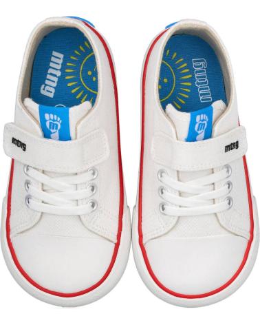 MTNG WHITE BAREFOOT SNEAKERS WITH HOOK-AND-LOOP CLOSURE BLANCO