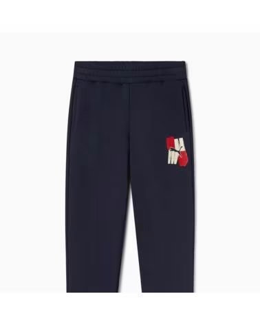 PANTALONI LUNGHI PUMA ESS GRAPHIC SWEATPANTS 686898-75 BLU MARINO 75
