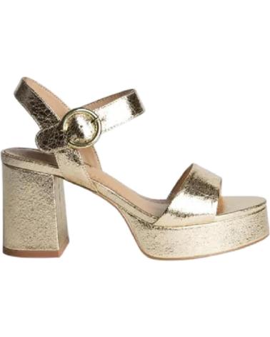 SANDALI CON PLATEAU CORINA M5360 DORATI METALLIZZATI CON TACCO LARGO PLATEADO