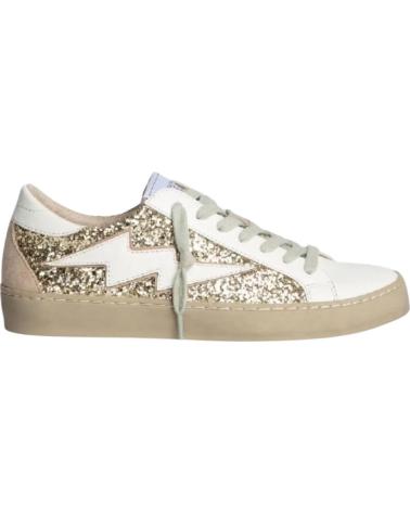 SNEAKERS URBANE CORINA M5041 BIANCHE CON GLITTER DORATO AMARILLO