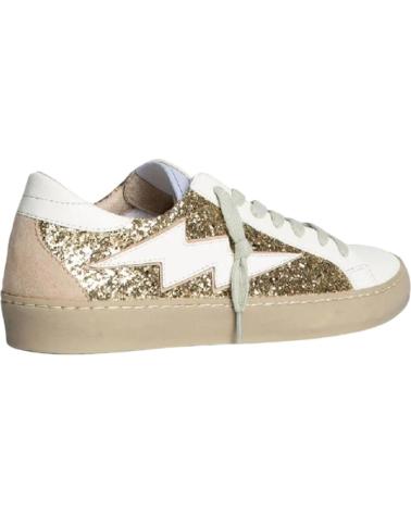 BASKETS URBAINES CORINA M5041 BLANCHES AVEC PAILLETTES DORÉES AMARILLO