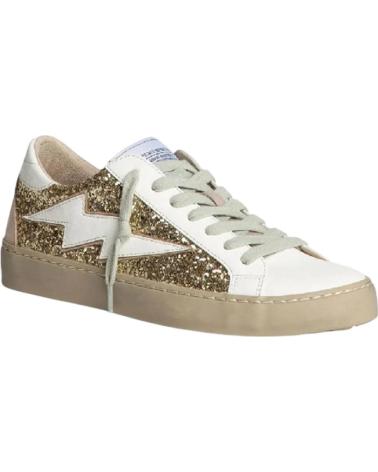 BASKETS URBAINES CORINA M5041 BLANCHES AVEC PAILLETTES DORÉES AMARILLO