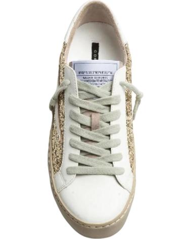 BASKETS URBAINES CORINA M5041 BLANCHES AVEC PAILLETTES DORÉES AMARILLO