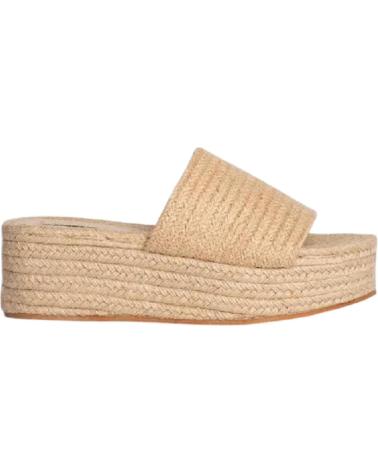 SANDÁLIAS DE PALA CORINA M4386 BEGE NATURAL COM PLATAFORMA DE RÁFIA BEIGE