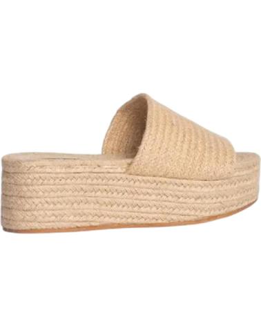 SANDALES MULE CORINA M4386 BEIGE NATUREL AVEC PLATEFORME EN RAFIA BEIGE