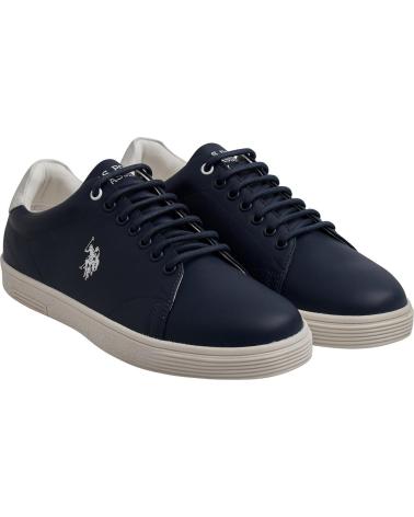 TÊNIS DE COURO U.S. POLO ASSN. HUMMER0014L1 AZUL MARINHO AZUL MARINO