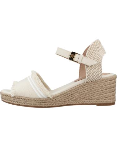 TOMMY HILFIGER EILEEN WEDGE SANDALS BEIGE ACJ