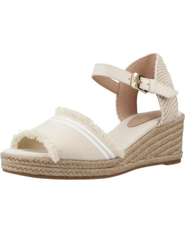 TOMMY HILFIGER EILEEN WEDGE SANDALS BEIGE ACJ