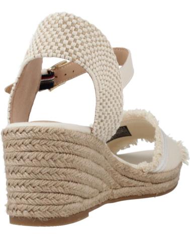 TOMMY HILFIGER EILEEN WEDGE SANDALS BEIGE ACJ