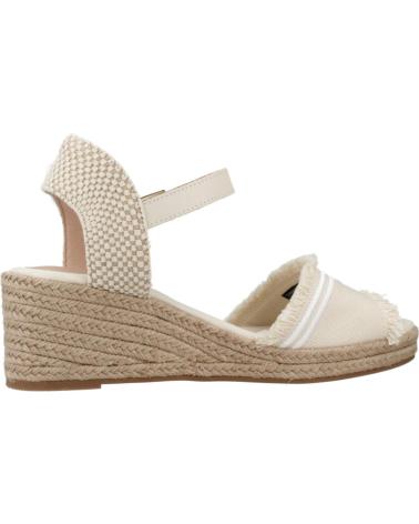 TOMMY HILFIGER EILEEN WEDGE SANDALS BEIGE ACJ