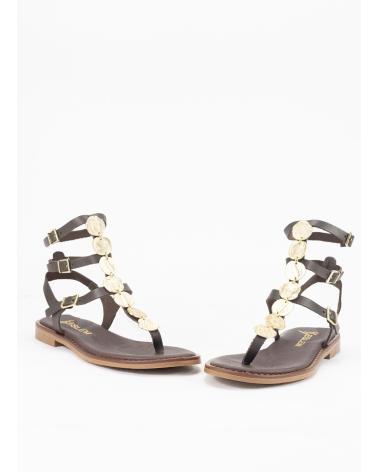 KESLEM FLACHE SANDALE BRAUN MARRON