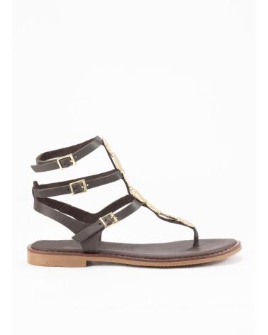 KESLEM FLACHE SANDALE BRAUN MARRON