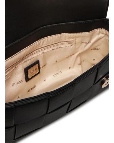 GUESS MAYLEE FLAP SHOULDER BAG BLACK NEGRO