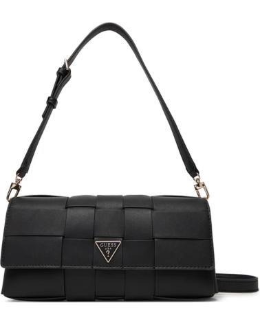 GUESS MAYLEE FLAP SHOULDER BAG BLACK NEGRO