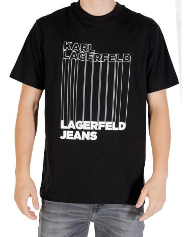 T-SHIRT KARL LAGERFELD KLJ REGULAR BARCODE - NOIR NEGRO