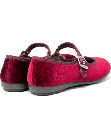 BURGUNDY VELVET MARY JANE SHOES VUL-LADI MODEL 5409-032 BURDEOS
