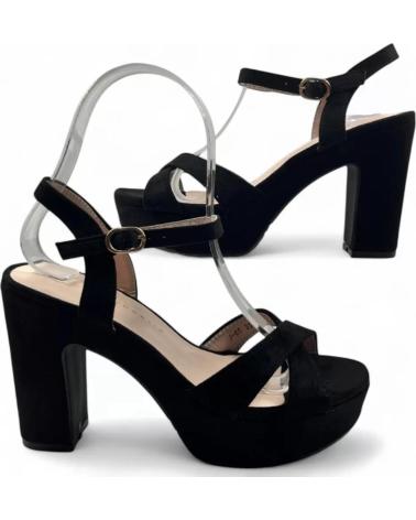 TIMBOS 190J65 SANDALIA DE TACÓN CON PLATAFORMA NEGRA NEGRO