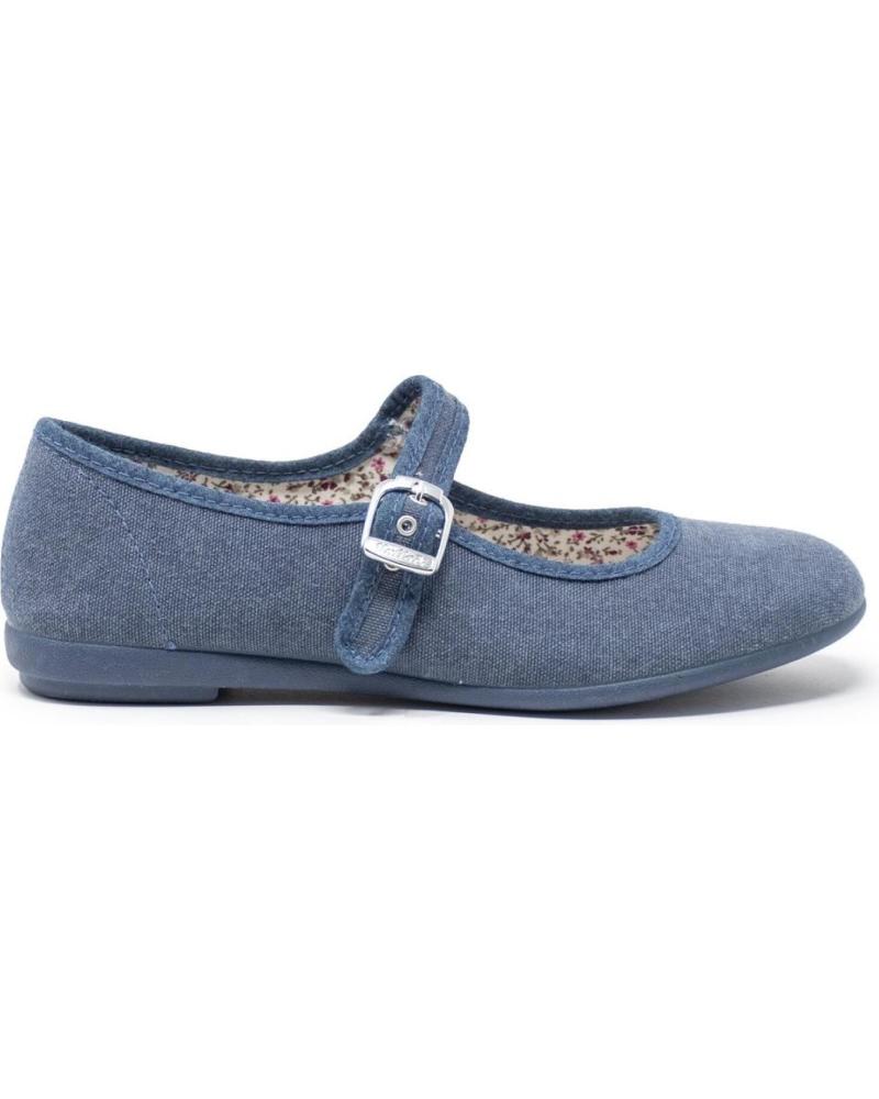 BALLERINES EN TOILE VUL-LADI 1401-558 TISSU JEAN JEANS