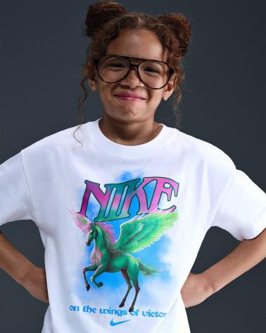 NIKE CAMISETA NINA HV5725 BLANCO