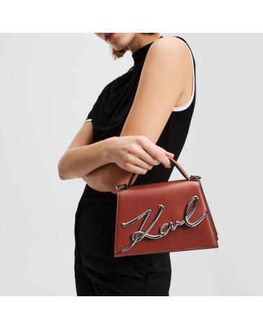 KARL LAGERFELD BOLSOS MUJER MODELO SIGNATURE 2 0 MD CROSSBODY COLOR ROJO RE REDBRK