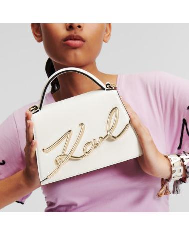 KARL LAGERFELD BOLSOS MUJER MODELO SIGNATURE 2 0 MD CROSSBODY COLOR BLANCO OFFWHT