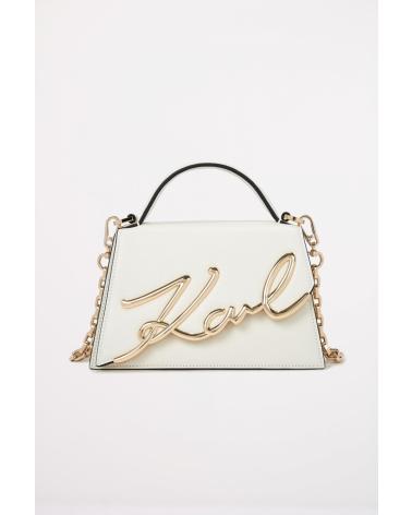 KARL LAGERFELD BOLSOS MUJER MODELO SIGNATURE 2 0 MD CROSSBODY COLOR BLANCO OFFWHT