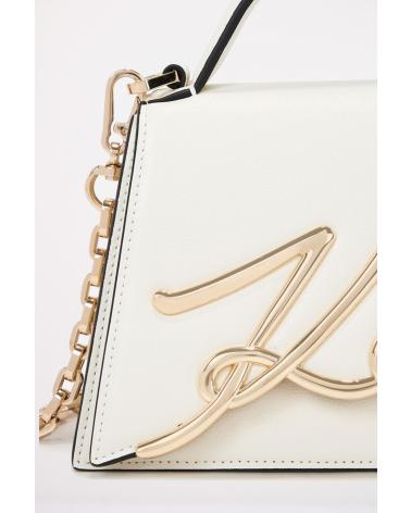 KARL LAGERFELD BOLSOS MUJER MODELO SIGNATURE 2 0 MD CROSSBODY COLOR BLANCO OFFWHT