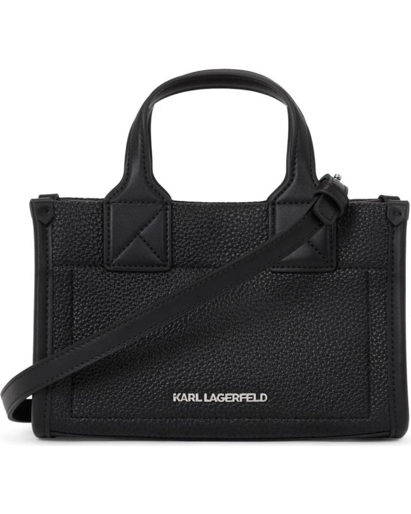 KARL LAGERFELD BOLSOS MUJER MODELO K SKUARE SM TOTE GRAINY COLOR NEGRO BLKN BLKNKL